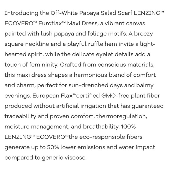 🌿|NWT| Farm Rio Papaya Salad Scarf Maxi Dress - Picture 15 of 16